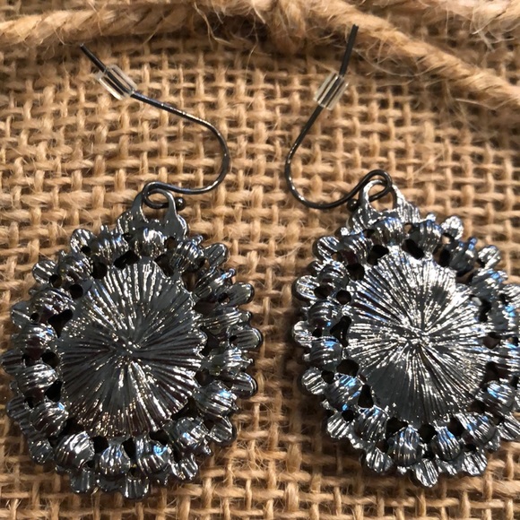 Sea Kissed Light Bluish Green & Crystal Earrings - Picture 6 of 8